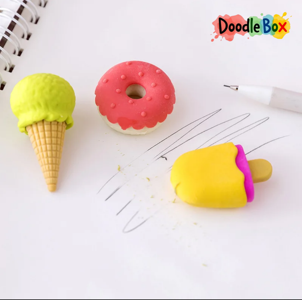 Colourful Dessert-Shaped Erasers