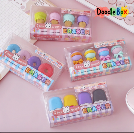 Colourful Dessert-Shaped Erasers